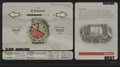 Breathedge 2 inventory screen displaying the gathered-material grid during an early Outskirts run